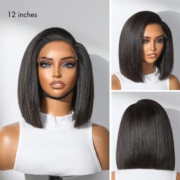 Ultra Natural Glueless Minimalist HD Lace C Part Bob Wig 100% Human Hair | Classic & Chic