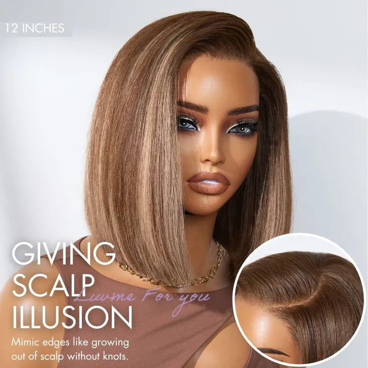 Luvme All-Day Comfort™ Wig Highlight Blunt Cut Bob Glueless Minimalist HD Lace Wig Pre-Cut Lace
