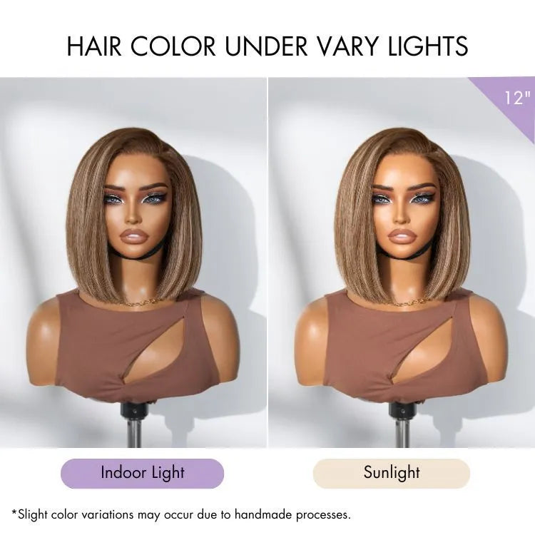 Luvme All-Day Comfort™ Wig Highlight Blunt Cut Bob Glueless Minimalist HD Lace Wig Pre-Cut Lace