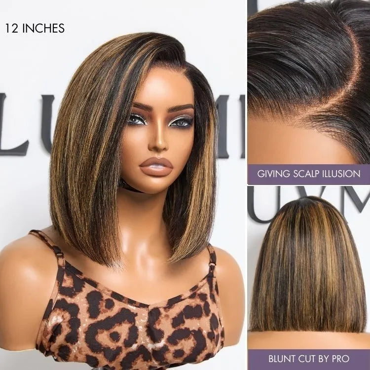 Luvme All-Day Comfort™ Wig Blunt Cut Bob Glueless Minimalist HD Lace Short Human Hair Wig Pre-Cut Lace