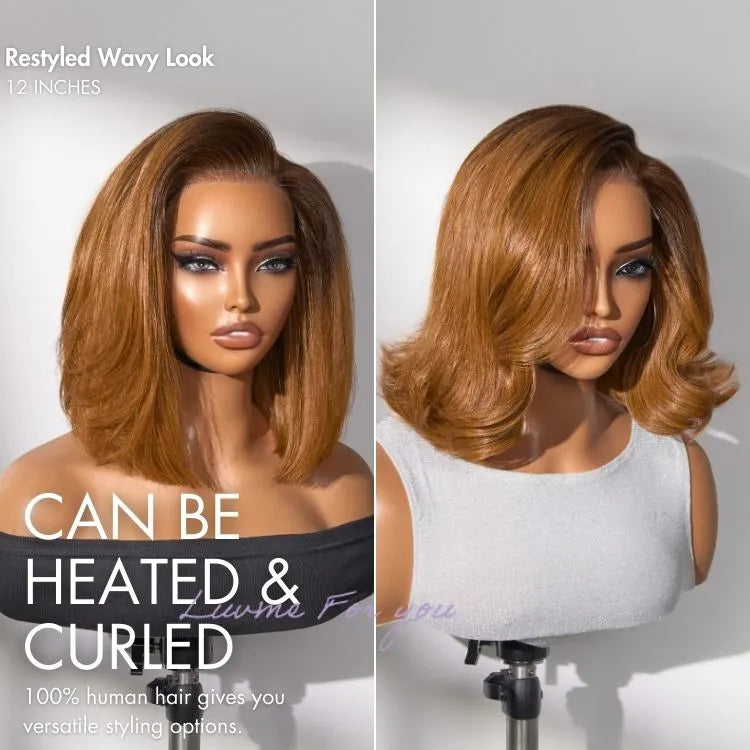 Luvme All-Day Comfort™ Wig Ombre Ginger Blunt Cut Bob Glueless Minimalist HD Lace Wig Pre-Cut Lace