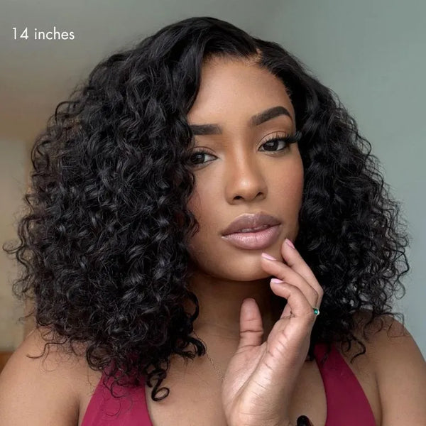 Luvme All-Day Comfort™ Wig Deep Wave Glueless Minimalist HD Lace Human Hair Curly Wig Pre-Cut Lace