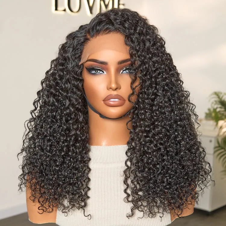 Water Wave Glueless 5x5 Closure Pre-Cut Lace Wet and Wavy Human Hair Wig Main image