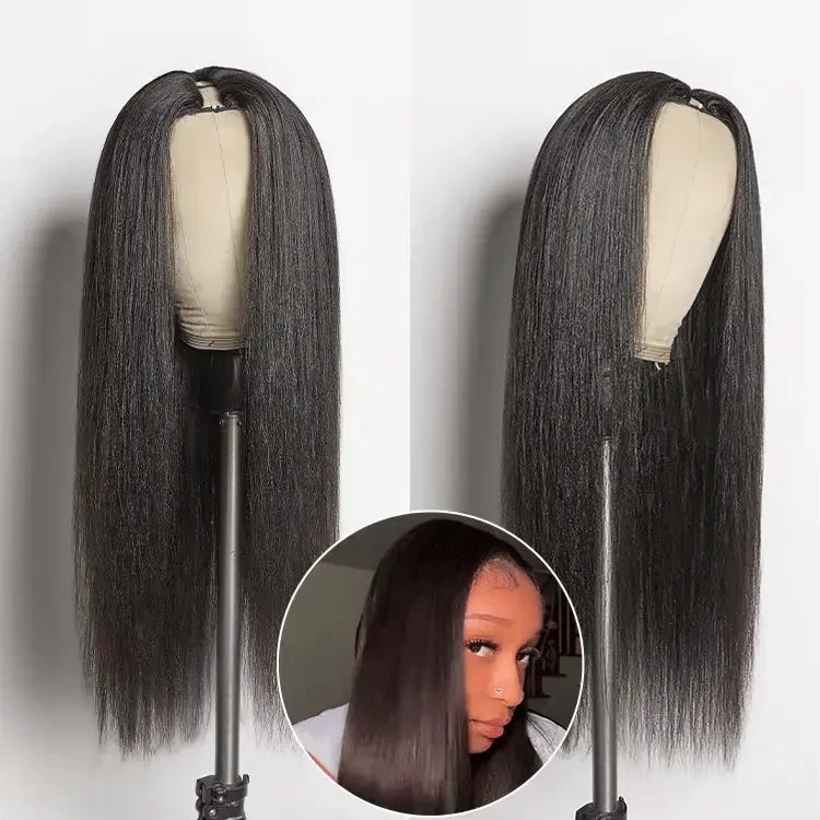 Luvme Too Easy Texture™ Wig 180% Density  Kinky Curly / Yaki Straight Glueless V Part Flexi-Fit Drawstring Wig