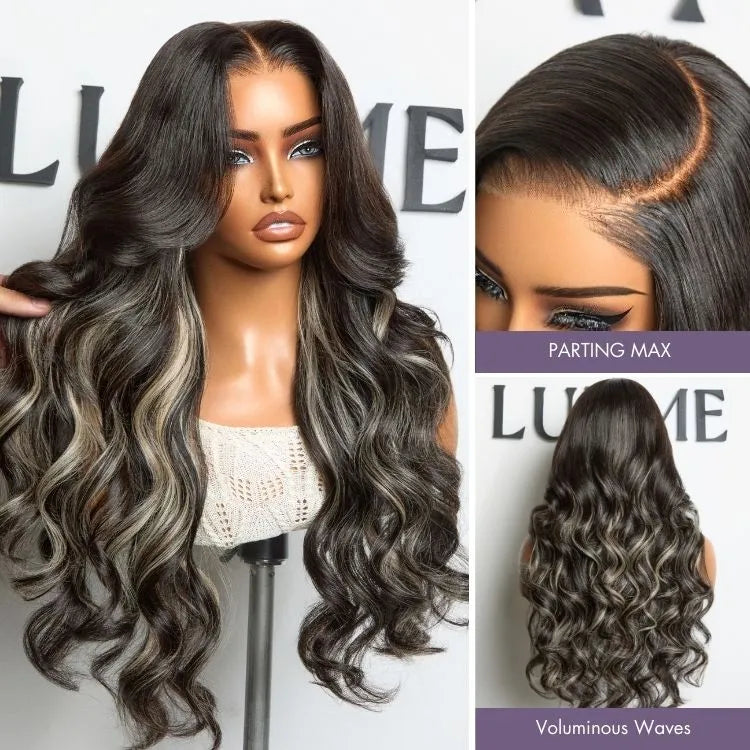 Luvme All-Day Comfort™ Wig 180% Density Platinum Blonde Highlight Loose Body Wave Glueless 7x6 Closure HD Lace Wig Pre-Cut Lace