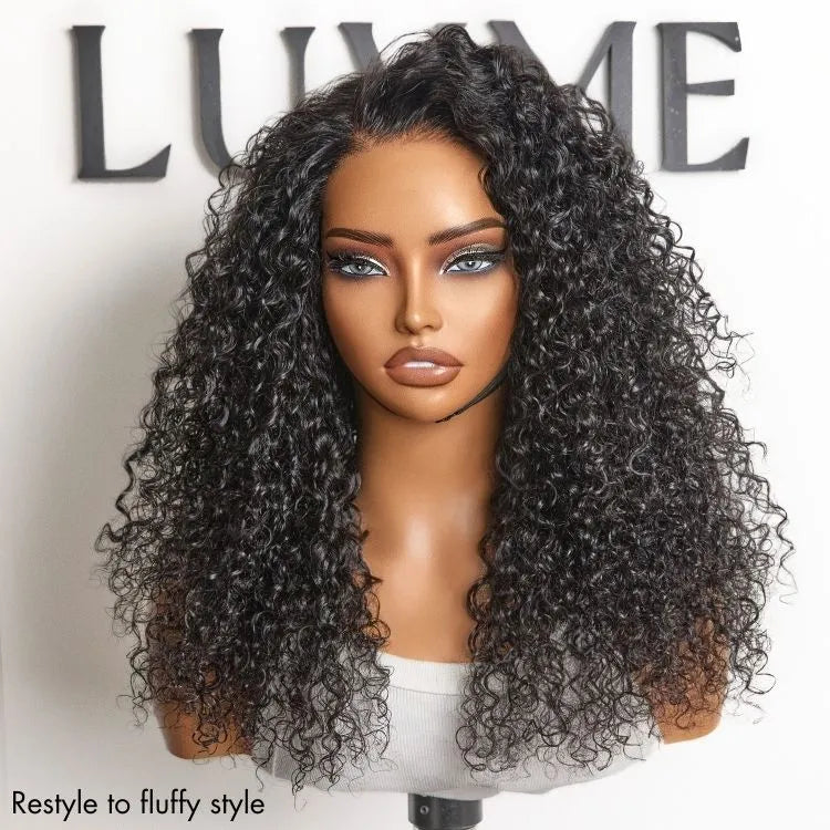 Water Wave Glueless 5x5 Closure Pre-Cut Lace Wet and Wavy Human Hair Wig