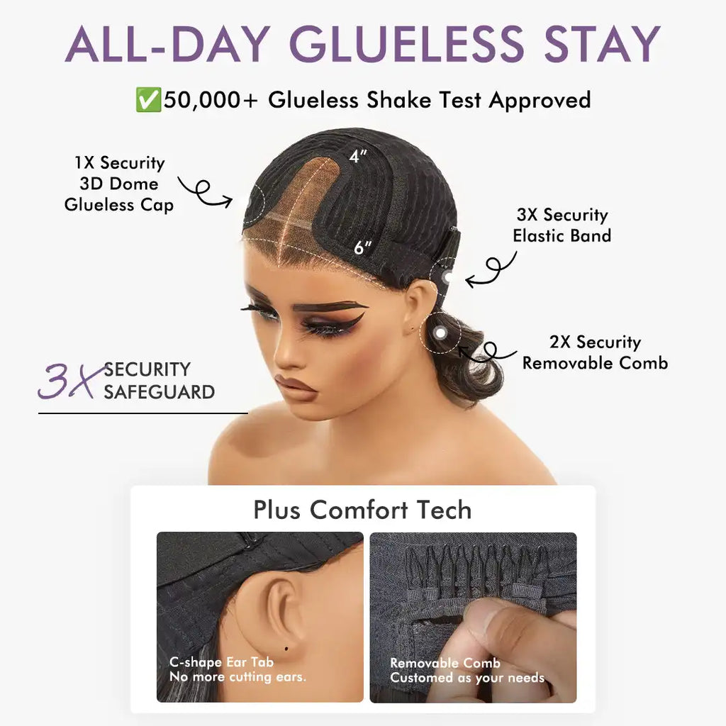 Luvme All-Day Comfort™ Wig Blonde Highlight Loose Wave Glueless Minimalist HD Lace T Part Wig Pre-Cut Lace