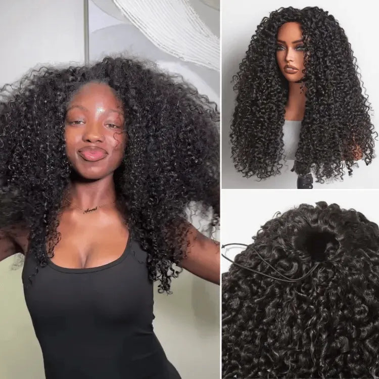 Luvme Too Easy Texture™ 180% Density Messy Burmese Curly Half Wig Glueless Flexi-Fit Drawstring Wig Beginner Friendly - US Only Main image