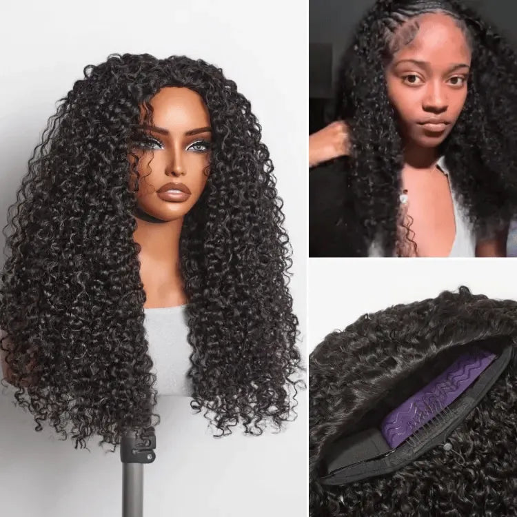 Luvme Too Easy Texture™ 180% Density Messy Burmese Curly Half Wig Glueless Flexi-Fit Drawstring Wig Beginner Friendly - US Only Secondary image