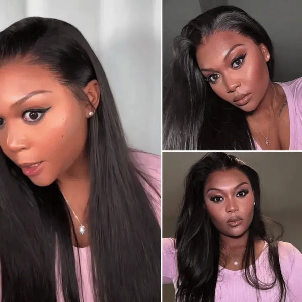PreMax Wigs | HD Lace Super Natural Hairline Silky Straight Glueless 13x4 Frontal Lace Wig Human Hair Pre-Cut Lace