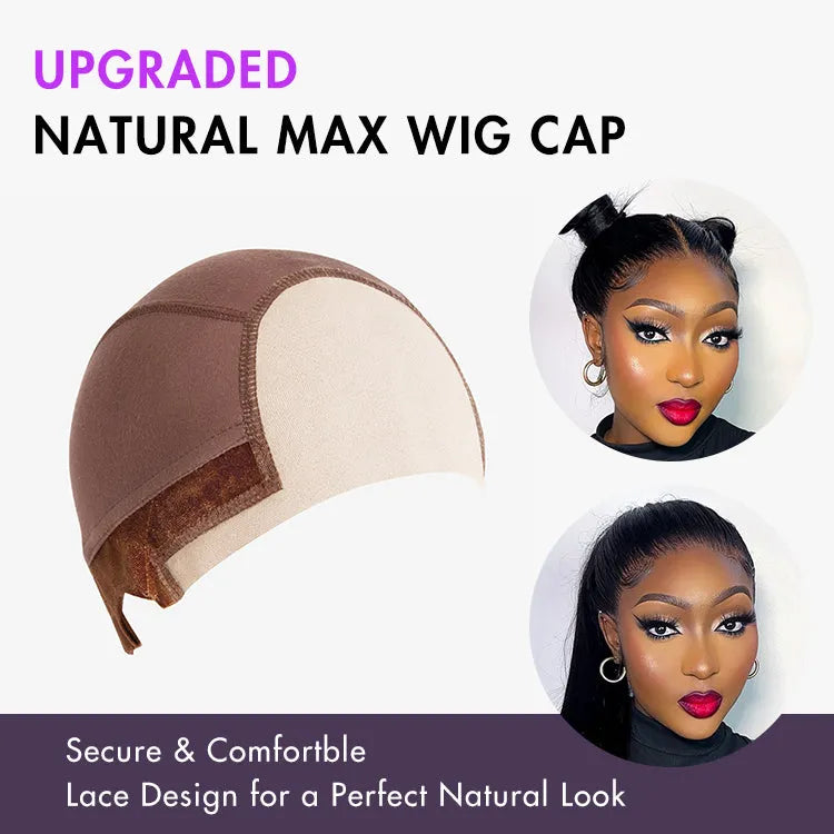 1pc Upgraded Natural Max Wig Cap 2.0 – Non-Slip Wig Gripper with Grip Band & Transparent Lace for Lace Front Wigs Main image
