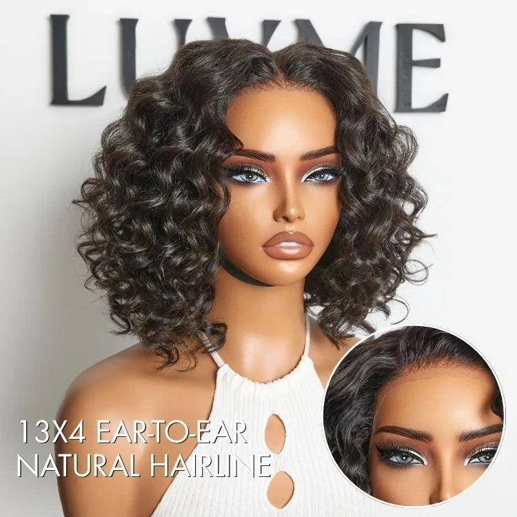 Lightweight & Voluminous Beach Wave Glueless 13x4 Lace Front Short Wig for Summer Pre-Cut Lace Secondary image