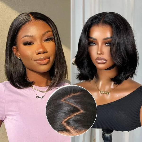 Luvme All-Day Comfort™ Wig Silky Blunt Cut Bob Glueless 7x6 Closure HD Lace Wig Pre-Cut Lace