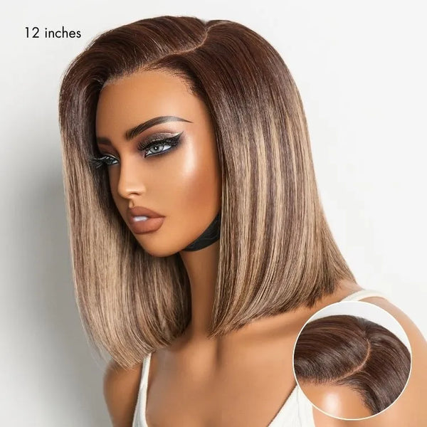 Luvme All-Day Comfort™ Wig Blunt Cut Bob Glueless Minimalist HD Lace Short Human Hair Wig Pre-Cut Lace