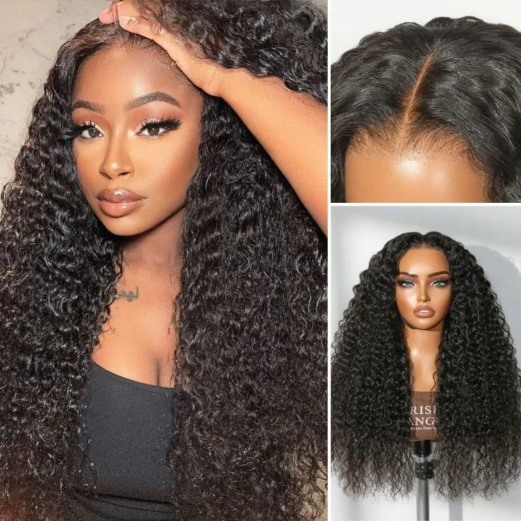 PreMax 250% Density Water Wave Glueless Flexi-Fit Drawstring 13x4 Frontal Lace Fluffy Curly High Density Wig Pre-Cut Lace
