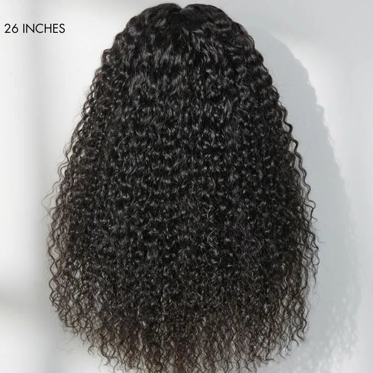 PreMax 250% Density Water Wave Glueless Flexi-Fit Drawstring 13x4 Frontal Lace Fluffy Curly High Density Wig Pre-Cut Lace