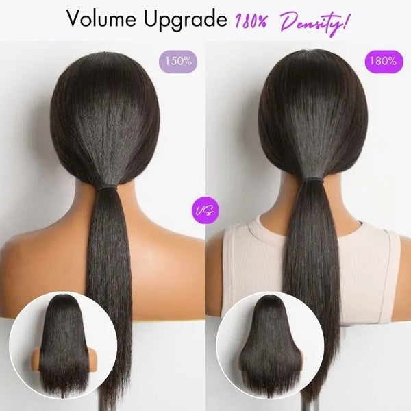 NatureMAX™ Silky Straight Glueless Ear-to-ear 13x4 HD Lace Front Wig Pre-Cut Lace
