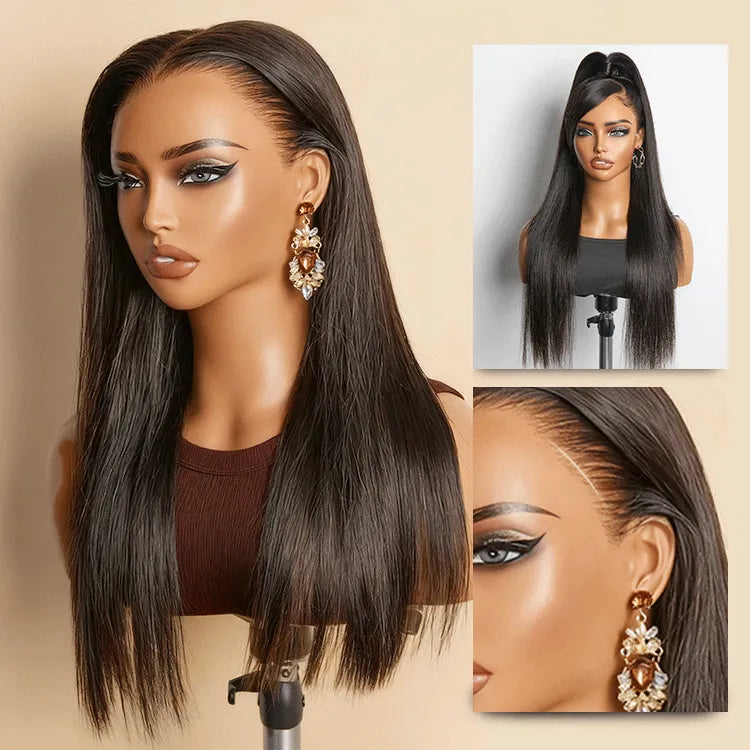 NatureMAX™ Silky Straight Glueless Ear-to-ear 13x4 HD Lace Front Wig Pre-Cut Lace Main image