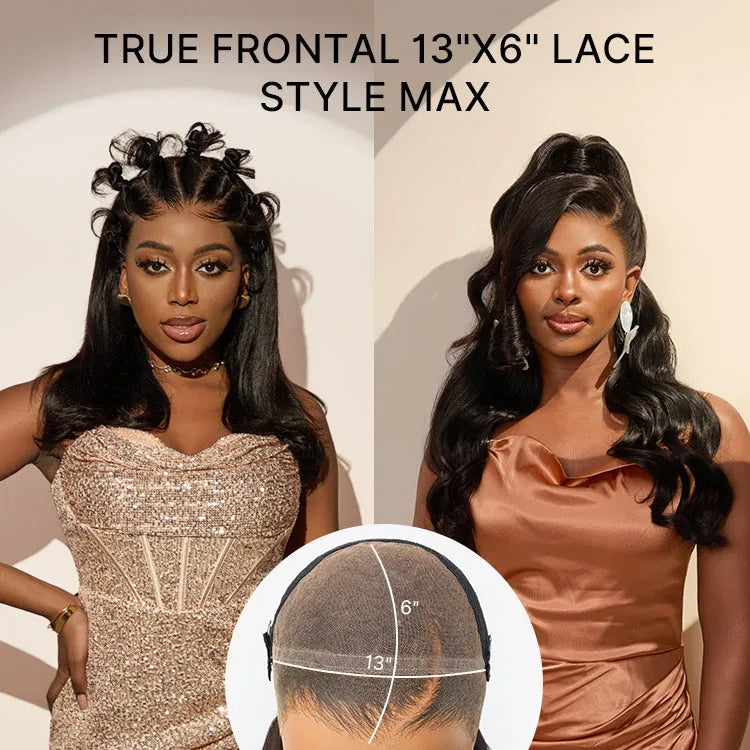 NatureMAX™ 250% Density Loose Wave Glueless 13x6 HD Lace Front High Density Long Wig Pre-Cut Lace Flexi-Fit Drawstring Cap