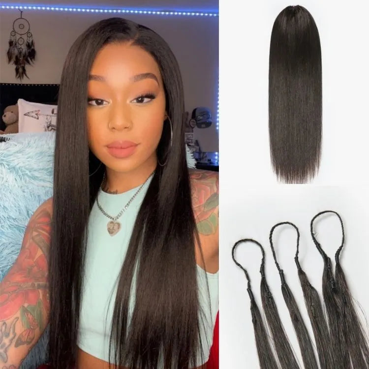Readitress™ Pre-Separated Feather Crochet Human Hair for Miracle Knots Boho Braids | Silky Straight Protective Style (Free Gifts Included) - US Only Main image