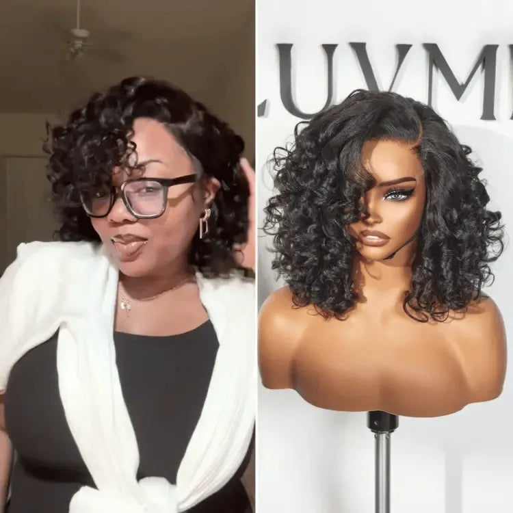 Luvme Hair Mature Bouncy Curl Left C Part Glueless Minimalist HD Lace Wig Pre-Cut Lace Main image