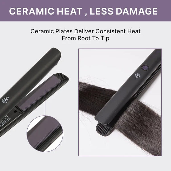 US only | 1PC Hair Straightener,  Up to 460°F, Quick, Smooth & Frizz-Free Styling Tool for Wigs and Natural Hair, Travel-Friendly