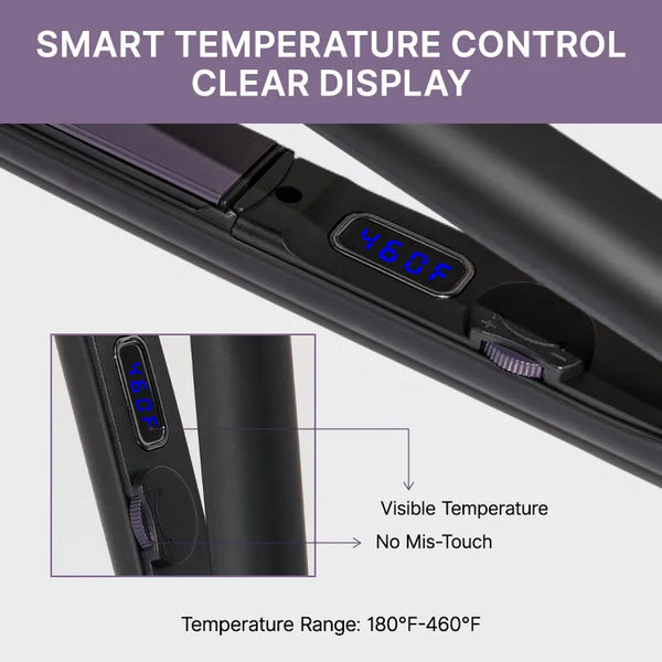 US only | 1PC Hair Straightener,  Up to 460°F, Quick, Smooth & Frizz-Free Styling Tool for Wigs and Natural Hair, Travel-Friendly