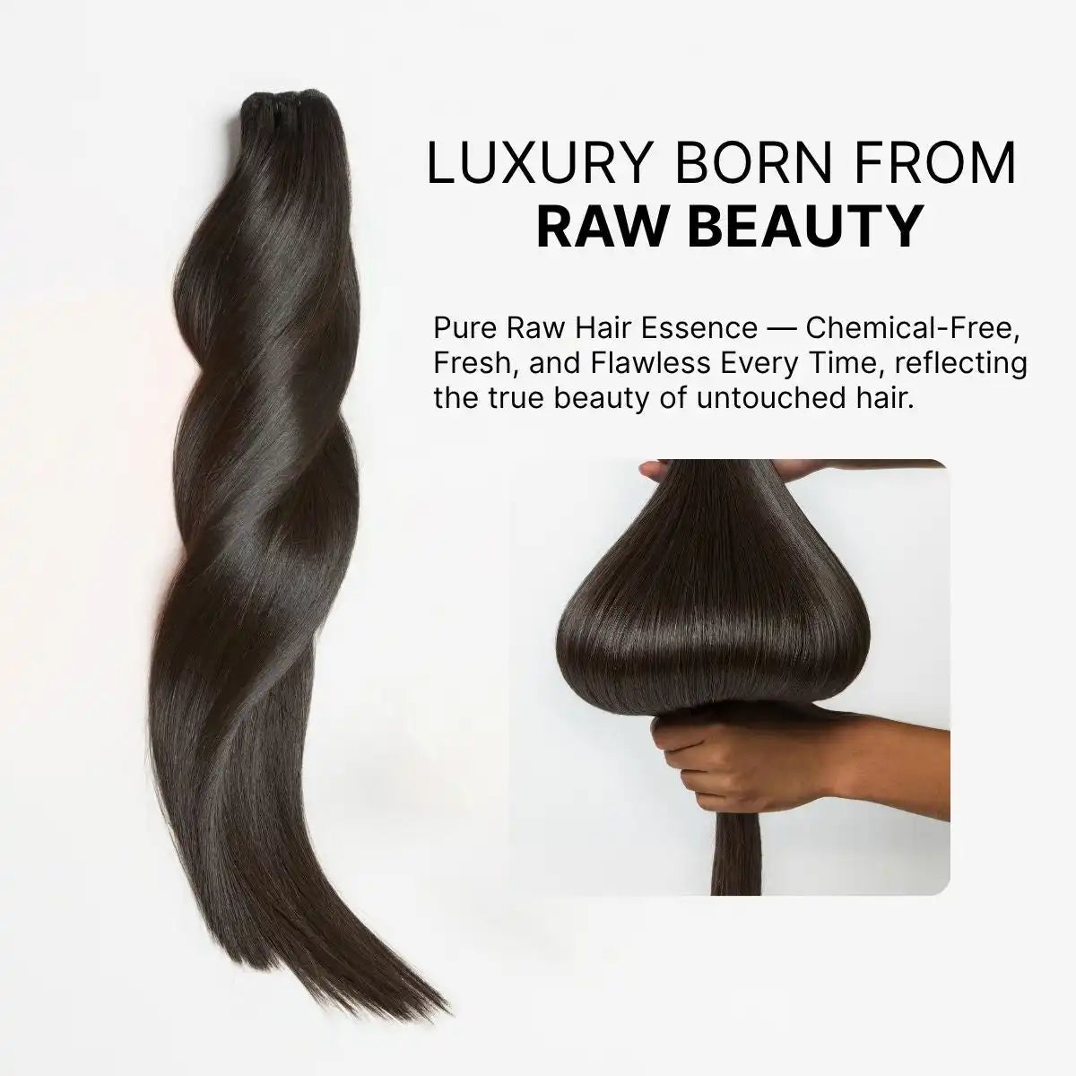 RawMagic Luxe Bundles -  Silky Straight 100% Virgin Human Hair Bundles Secondary image