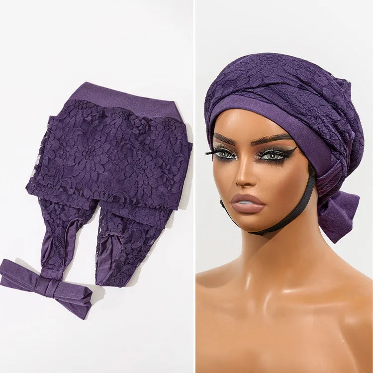 1PC Satin Wrap Bonnet for Long Hair, Frizz-Free Sleep & Effortless Waves by Morning