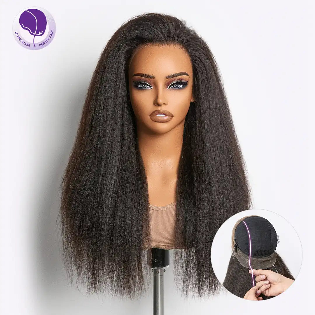 MyOwn-Fit™ 360 HD Lace Kinky Straight Wig Flexi-Fit Invisi Drawstring Cap & Pre-Cut Lace Main image