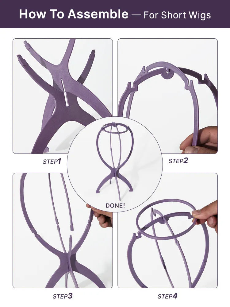 US ONLY - 1pc/3pcs Portable Wig Stand Durable Collapsible Wig Holder for All Wig