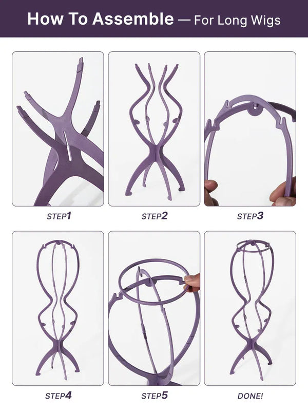 US ONLY - 1pc/3pcs Portable Wig Stand Durable Collapsible Wig Holder for All Wig