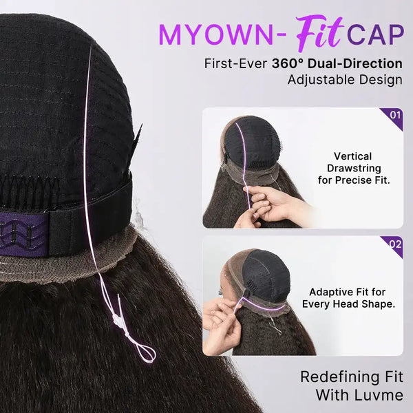 MyOwn-Fit™ 360 HD Lace Body Wave Wig Flexi-Fit Invisi Wig Pre-Cut Lace Natural Hairline