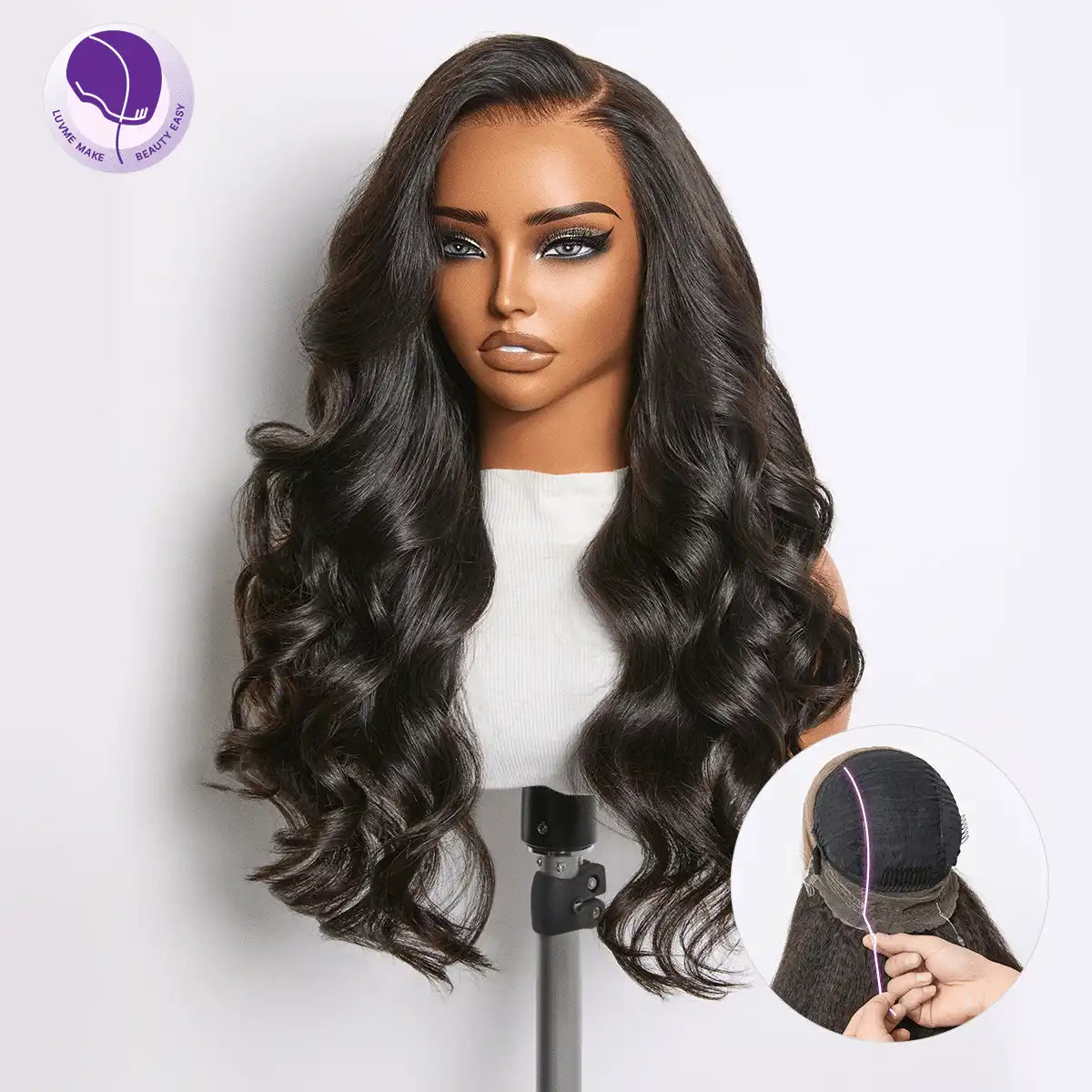 MyOwn-Fit™ 360 HD Lace Body Wave Wig Flexi-Fit Invisi Wig Pre-Cut Lace Natural Hairline Main image