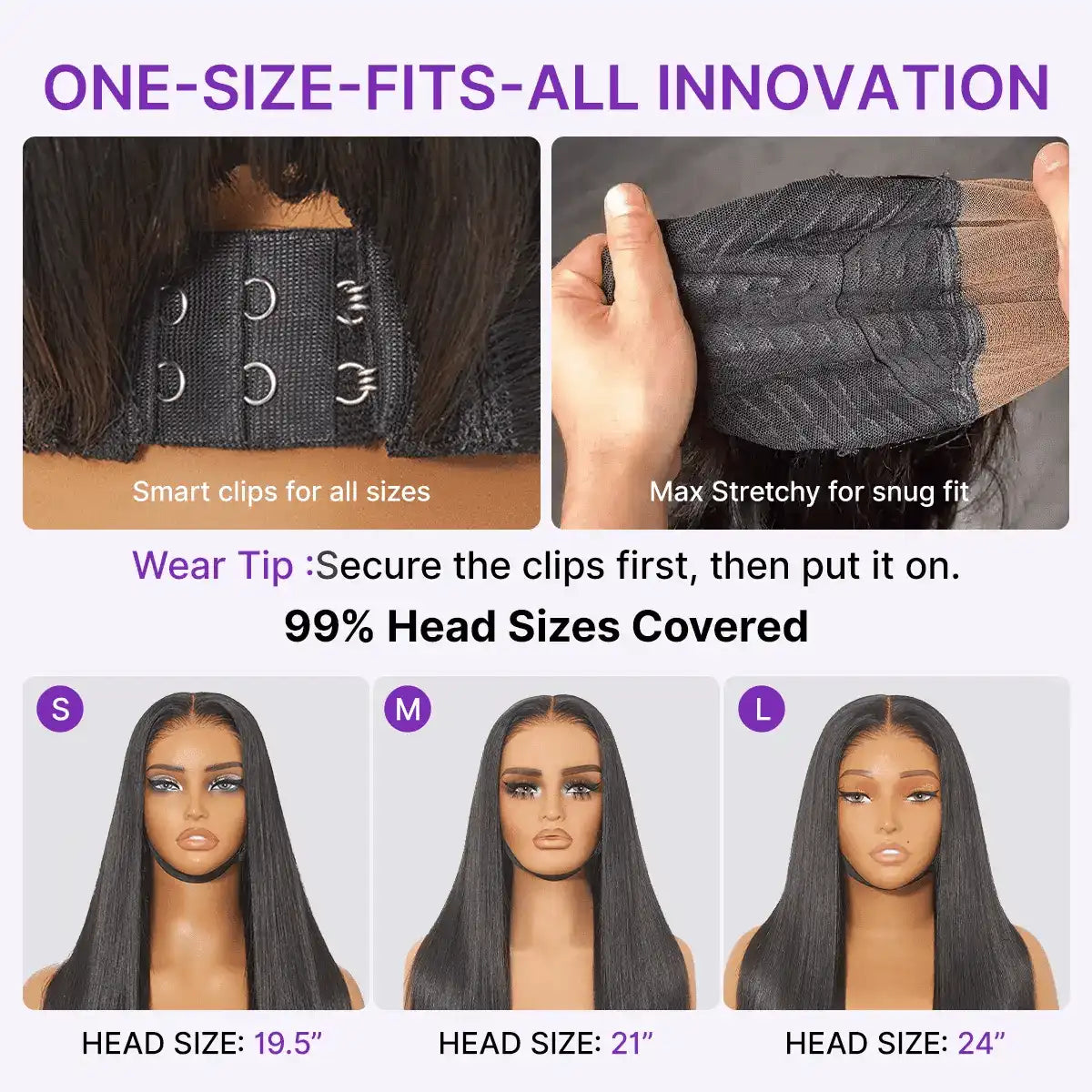 Luvme All-Day Comfort™ Wig Ombre Brown Silky Blunt Cut Bob Glueless 7x6 Closure HD Lace Wig Pre-Cut Lace Secondary image