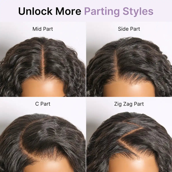 Luvme All-Day Comfort Wig 180% Density Soft & Full Water Wave Glueless 7x6 Closure HD Lace Human Hair Wig Pre-Cut Lace