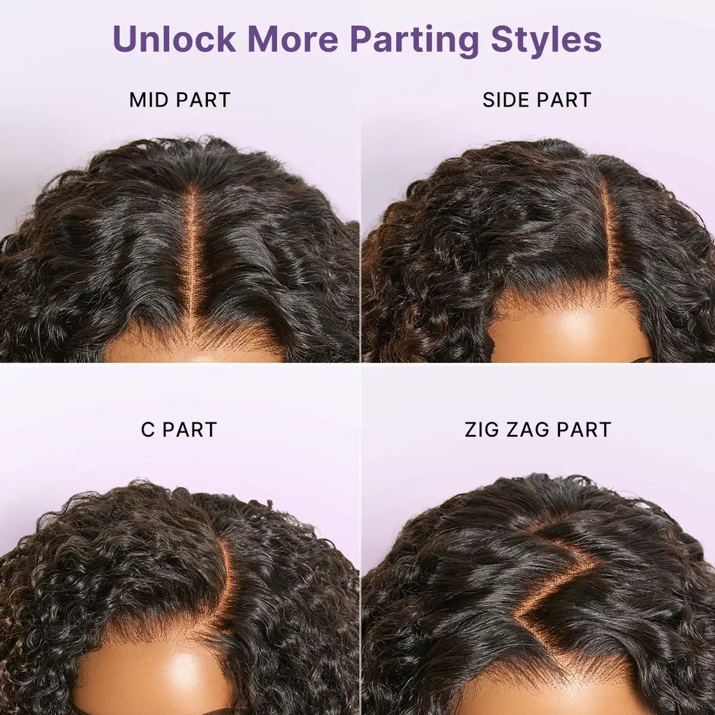 Wear & Go Ombre Brown Fluffy Curly 180% Density Glueless 5x5 Closure HD Lace Wig Pre-Cut Lace