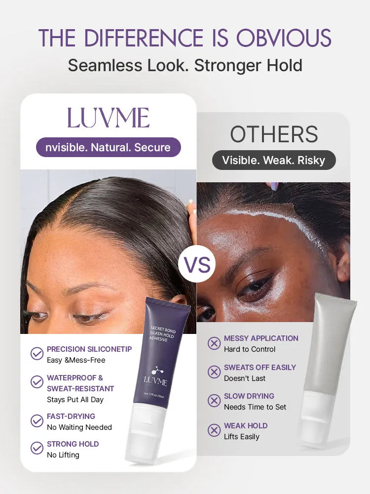 US Only | LUVME Wig Hairline Glue - Silicone Applicator for Easy Mess-Free Application, Invisible Strong Hold Secondary image