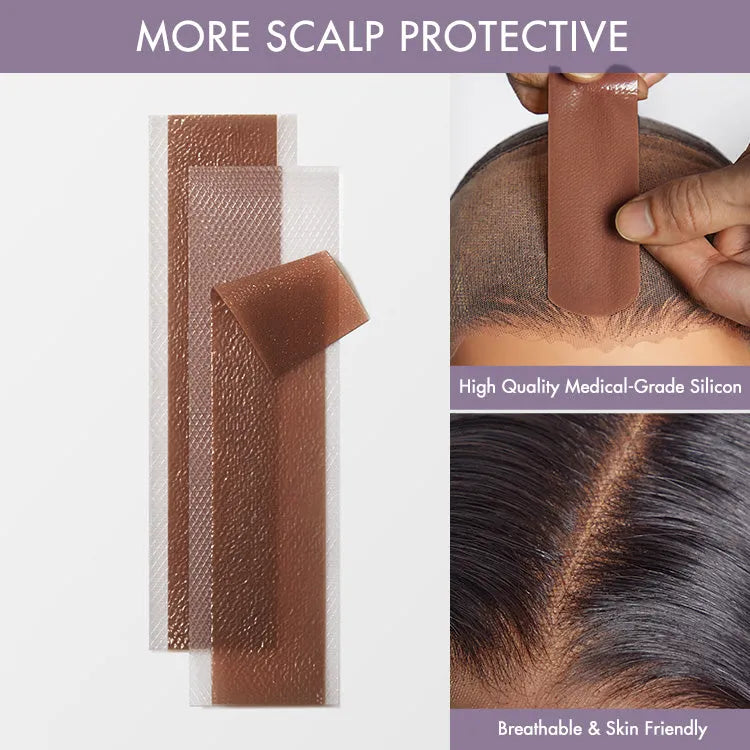 8pcs Fake Scalp Tape for Wigs, Invisible Knots & Grids Eraser