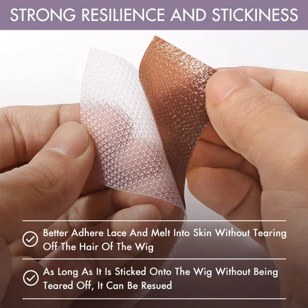 8pcs Fake Scalp Tape for Wigs, Invisible Knots & Grids Eraser