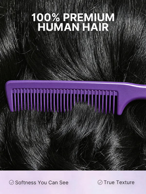 180% Density Effortless Natural Black Kinky Straight 5x5 HD Lace Loose Wave Wig Pre-cut Lace