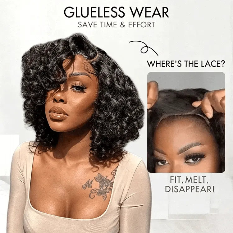 Luvme Hair Mature Bouncy Curl Left C Part Glueless Minimalist HD Lace Wig Pre-Cut Lace Secondary image