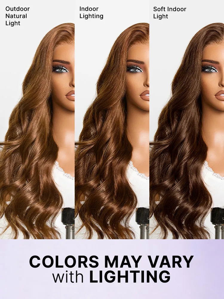 All Day Curl Hold Honey Chestnut Brown 180% Density Loose Wave 7x6 Closure HD Lace Glueless Wig Pre-Cut Lace