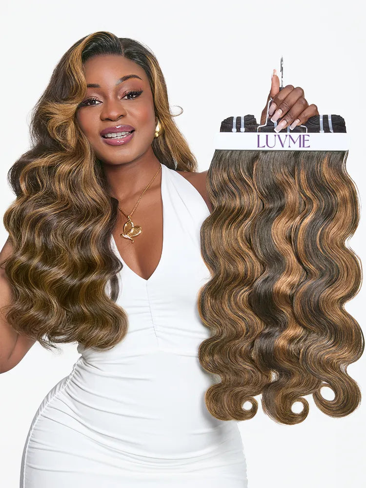 Brown Highlight Body Wave Bundles 100% Premium Remy Human Hair Bundles 1pc / 3pcs Main image