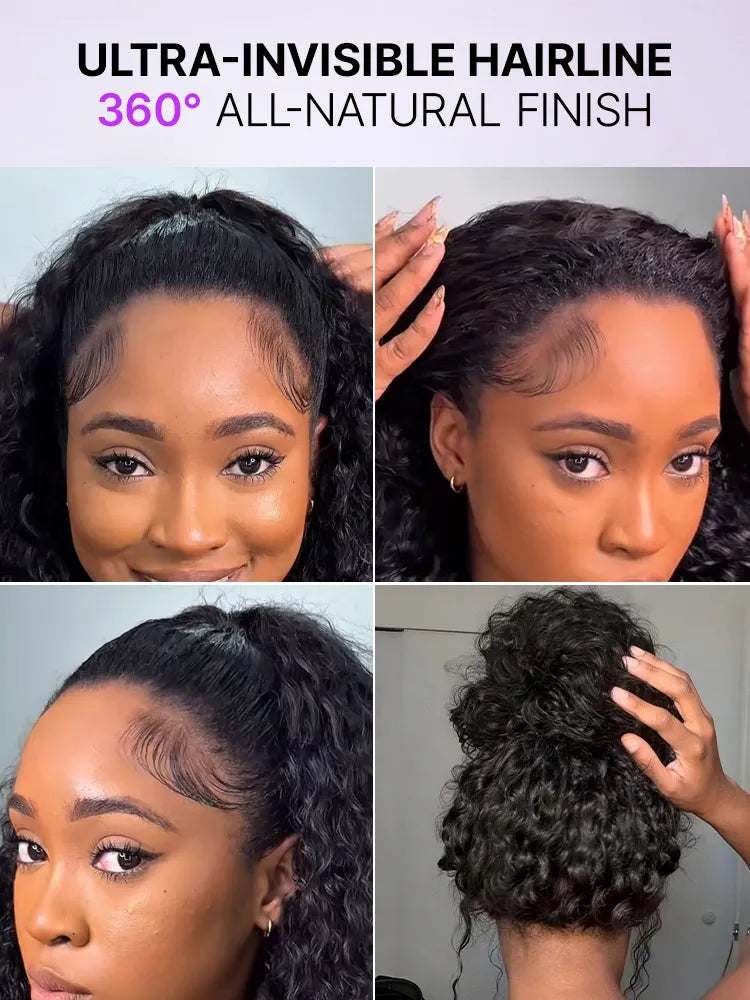 Luvme Too Easy Texture™ 3-In-1 Half Wig 180% Density Water Wave Glueless Flexi-Fit Drawstring Wig