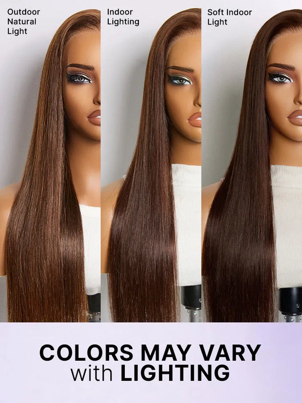 PreMax Wigs | Super Natural Hairline Silky Straight Glueless 13x4 Frontal Lace Wig Human Hair Pre-Cut Lace