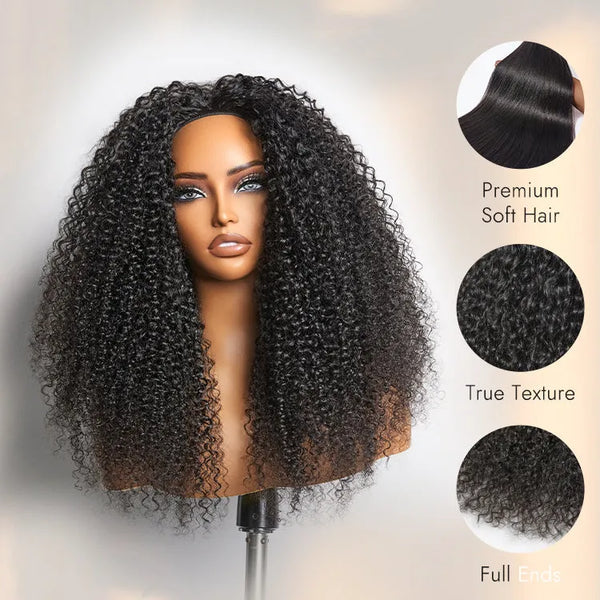 Luvme Too Easy Texture™ 3-In-1 Half Wig 180% Density Water Wave Glueless Flexi-Fit Drawstring Wig