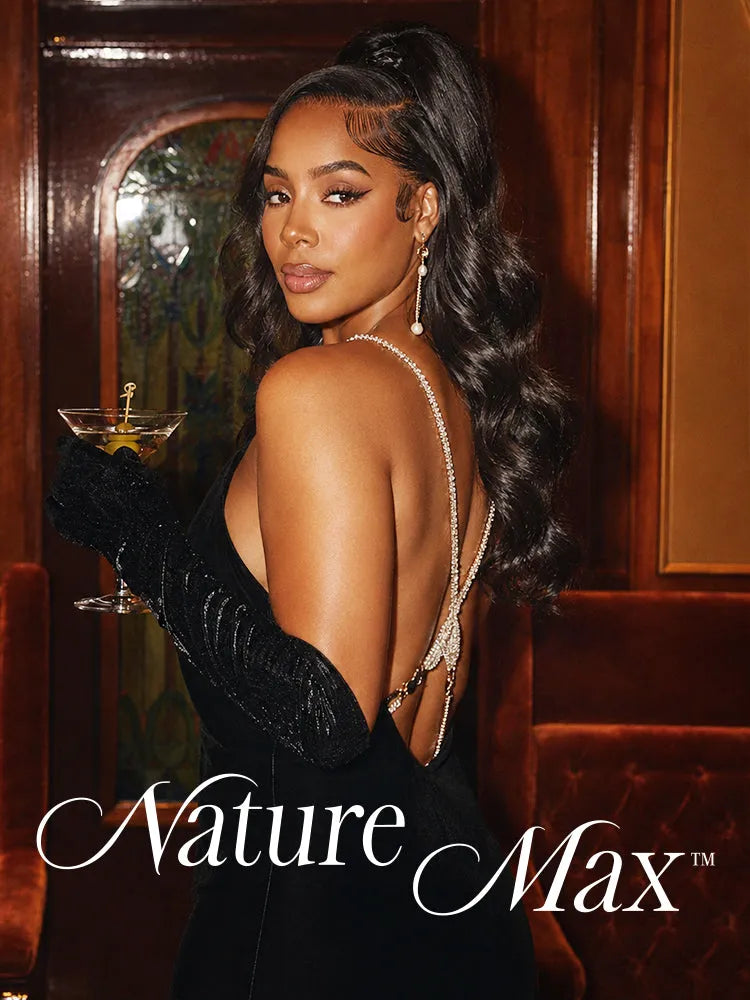 NatureMAX™ 200% Density Loose Wave Glueless 13x6 HD Lace Front Wig Human Hair Pre-Cut Lace Flexi-Fit Drawstring Cap Secondary image