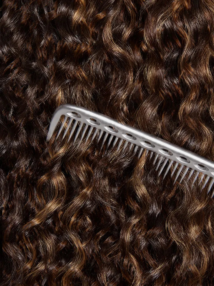 Luvme All-Day Comfort™ Wig PartingMax Brown Highlights Funmi Curly 7x6 Closure HD Lace Glueless Wig Pre Cut Lace