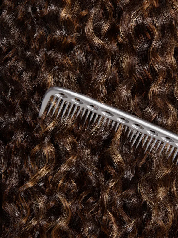 Luvme All-Day Comfort™ Wig PartingMax Brown Highlights Funmi Curly 7x6 Closure HD Lace Glueless Wig Pre Cut Lace